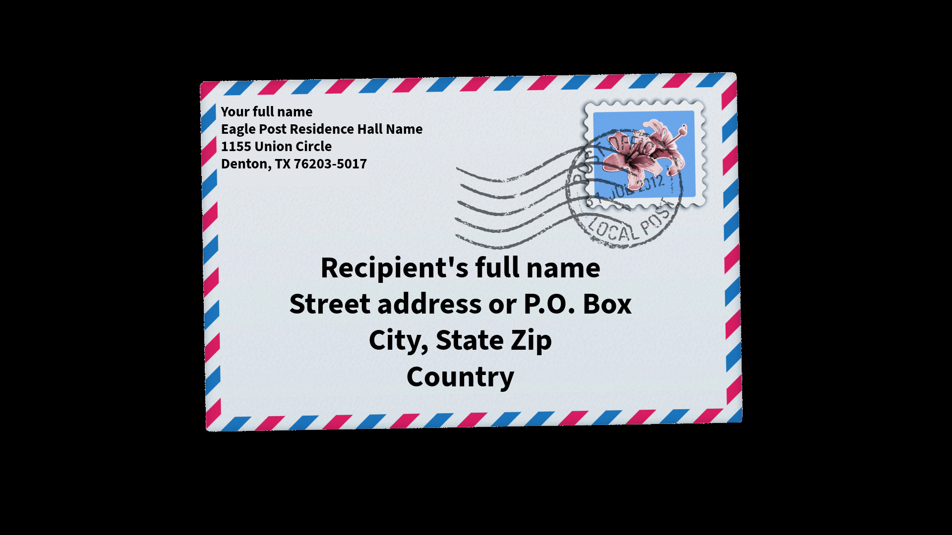 Envelope correctly addressed