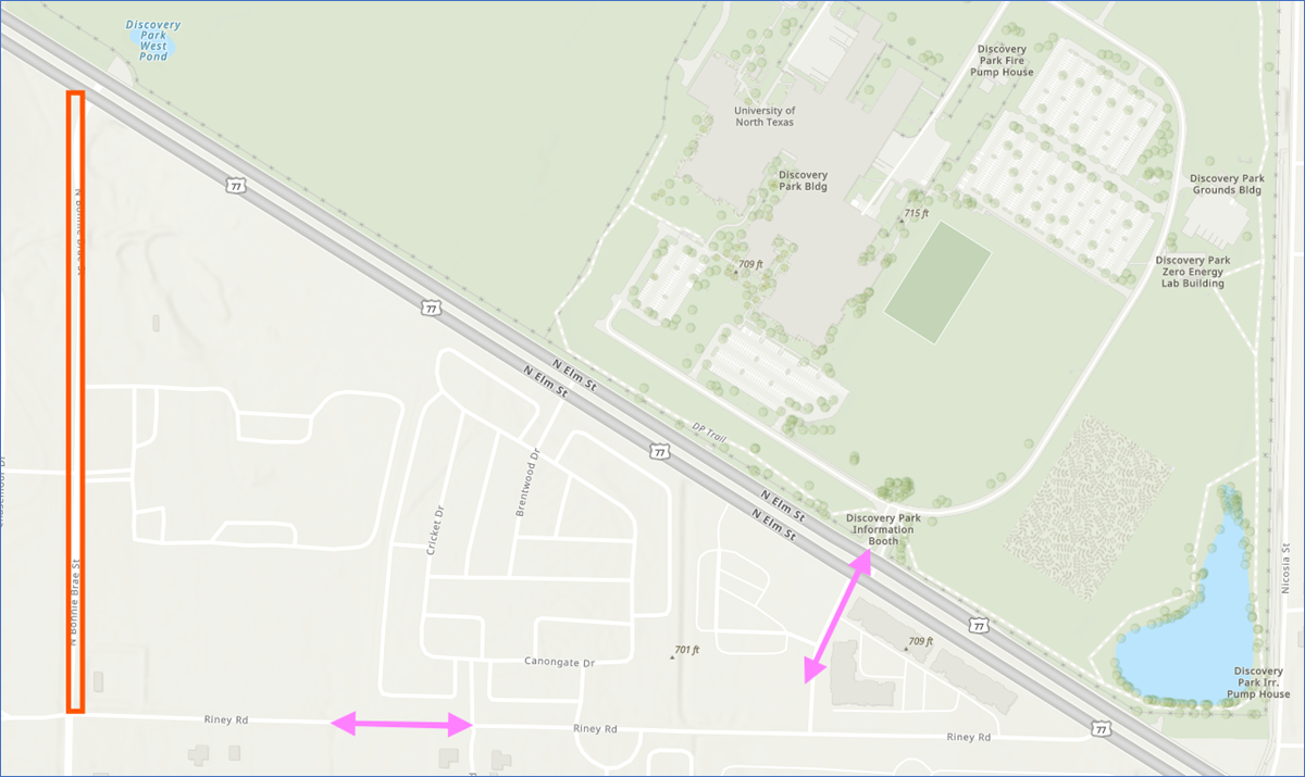 Map showing the Bonnie Brae closure