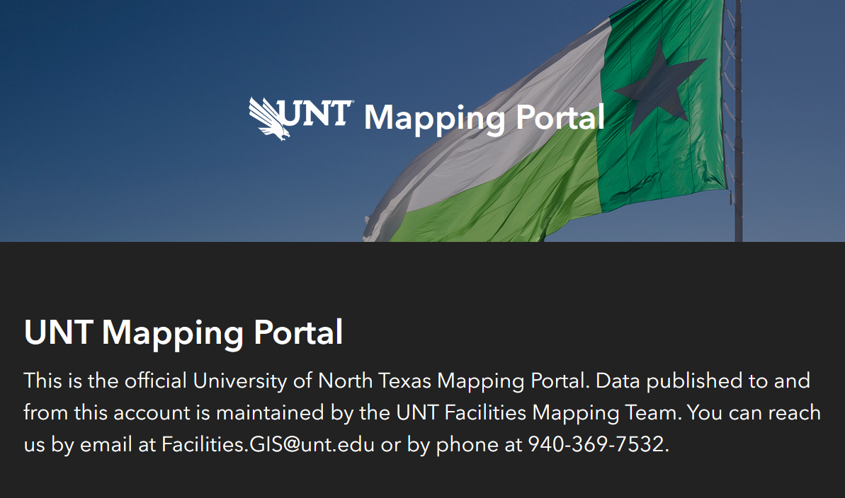 Screenshot of our Mapping Portal